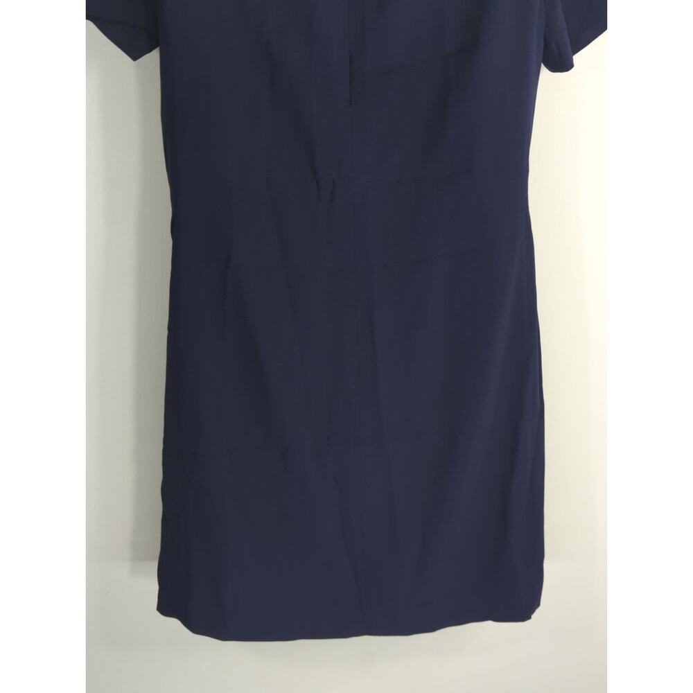 Aritzia Babaton Navy Blue Patricio Crew neck Casual Shift Mini Dress Womens 2 - Picture 9 of 12